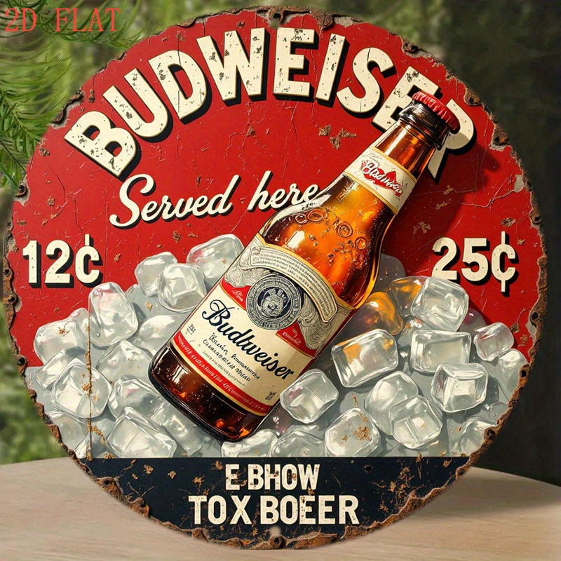 1pc Vintage Beer Logo Metal Wa - đánh giá và giá Vintage Collectible Plates