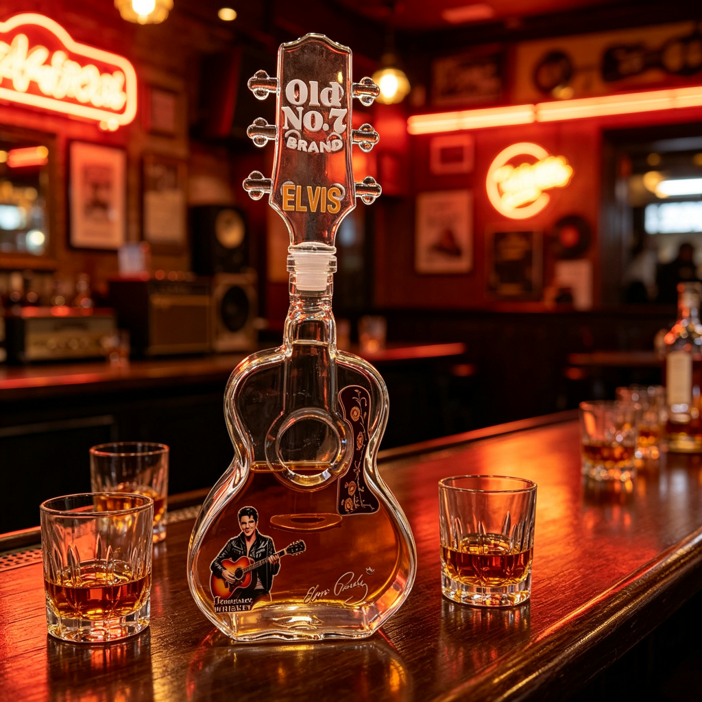 Elvis Presley Guitar Shaped Gl - đánh giá và giá Vintage Collectible Bottles