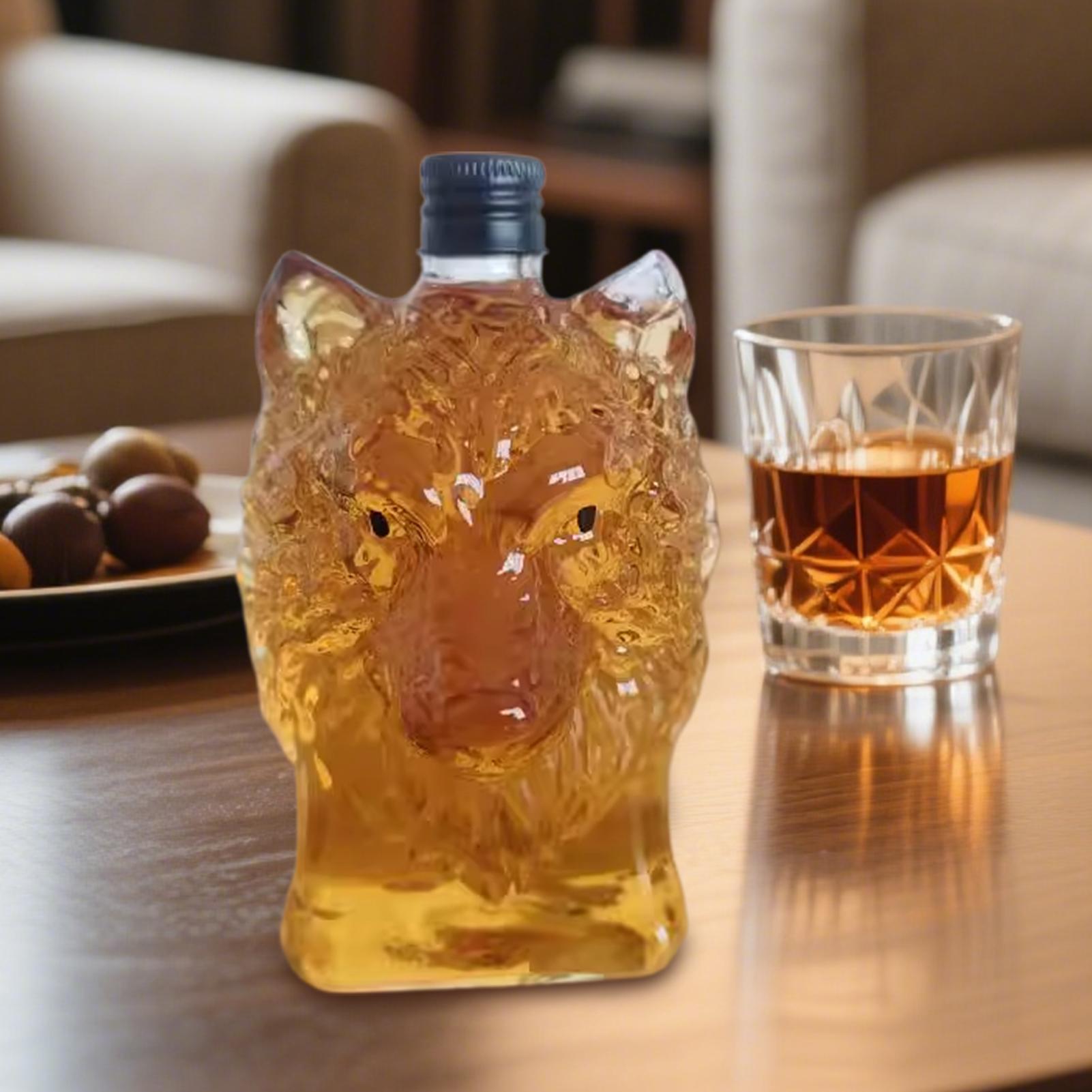 Whiskey Bottle Wolf Shape Wine - đánh giá và giá Vintage Collectible Bottles