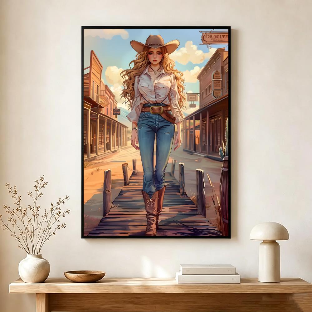 Vintage Cowgirl Theme Poster M - đánh giá và giá Vintage Collectible Posters