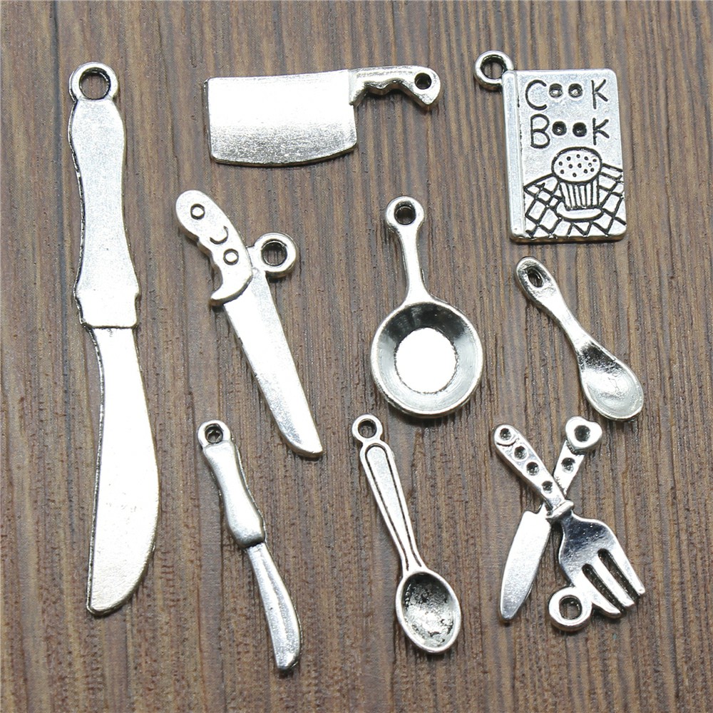 20pcs Kitchenware Charms Antiq - đánh giá và giá Vintage Collectible Spoons