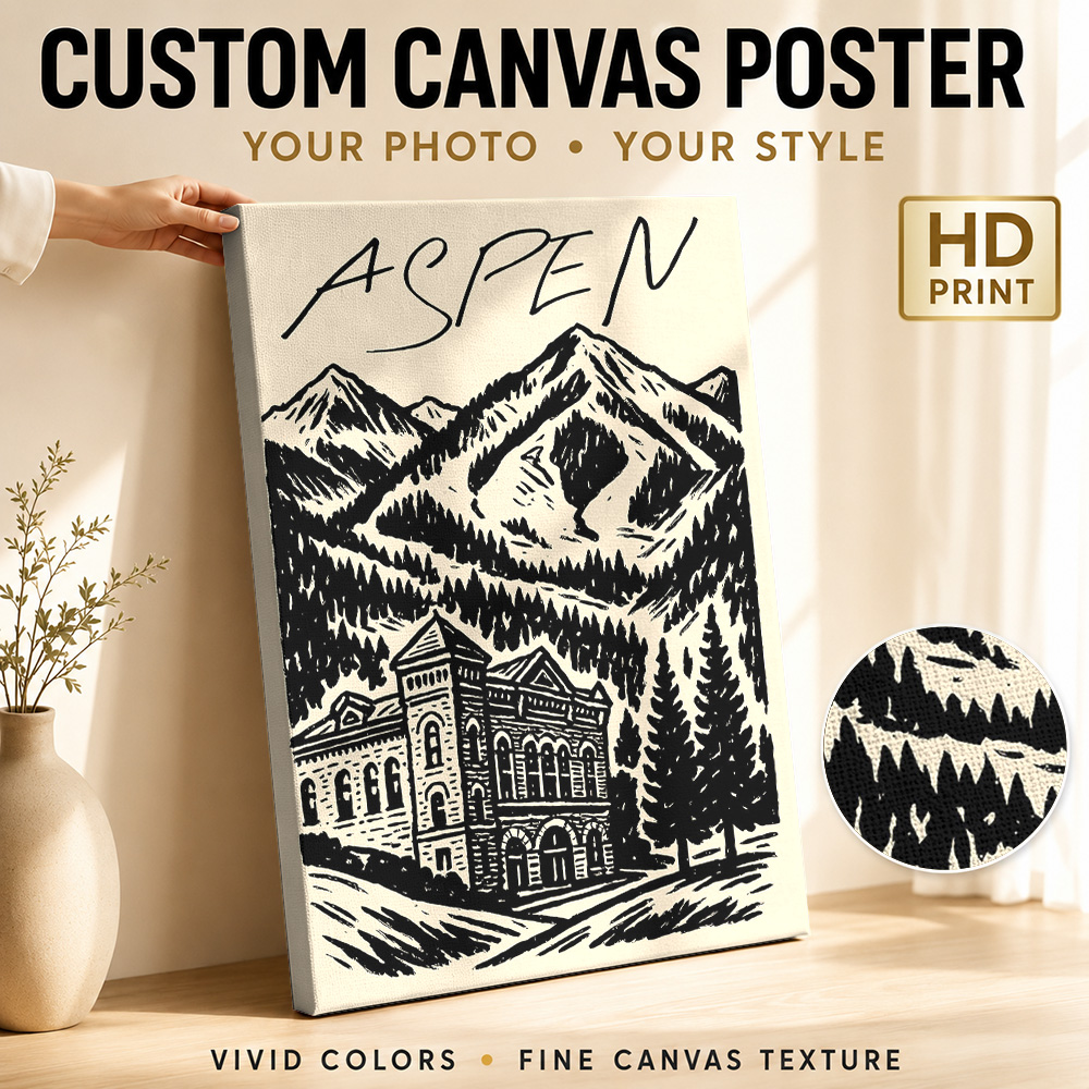 Aspen Vintage Ski Canvas Print - đánh giá và giá Vintage Collectible Posters