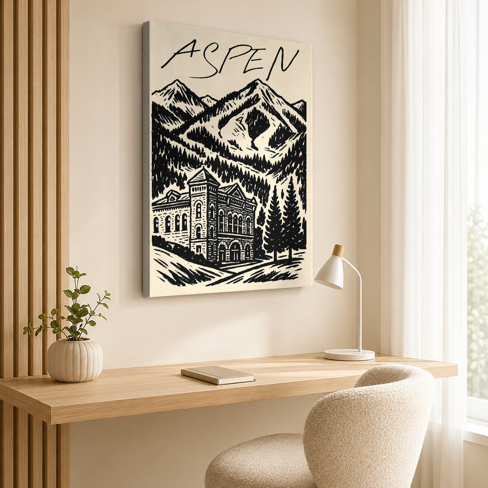 Aspen Vintage Ski Canvas Print - đánh giá và giá Vintage Collectible Posters
