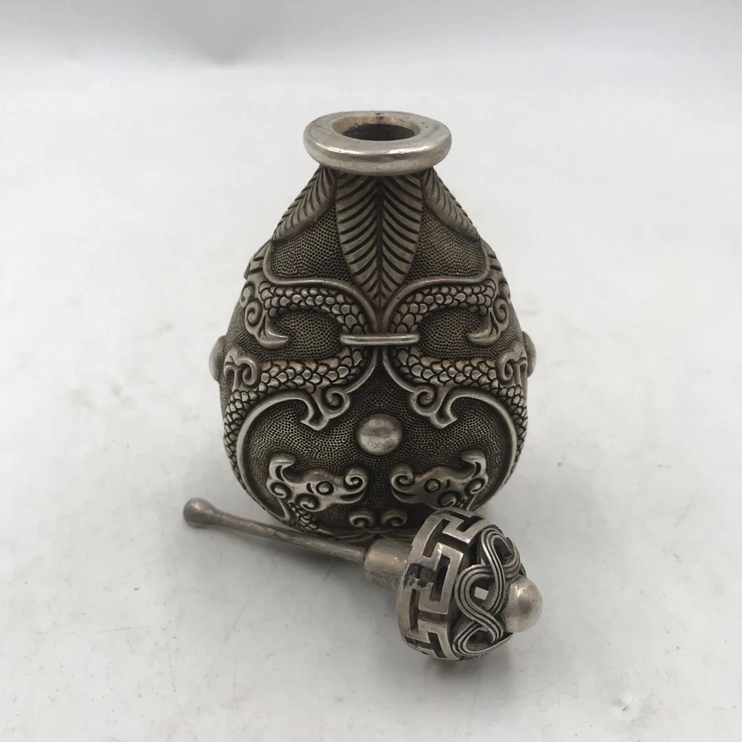 Chinese White Bronze Snuff Bot - đánh giá và giá Vintage Collectible Bottles