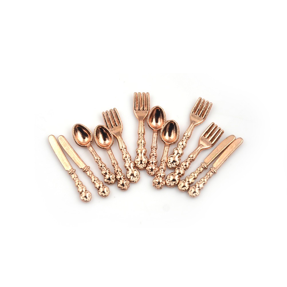 12 Chiếc 1:12 Mini Vintage Nhà - đánh giá và giá Vintage Collectible Spoons
