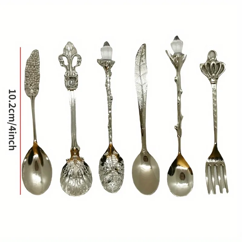 6Pcs/Set Vintage European Pala - đánh giá và giá Vintage Collectible Spoons